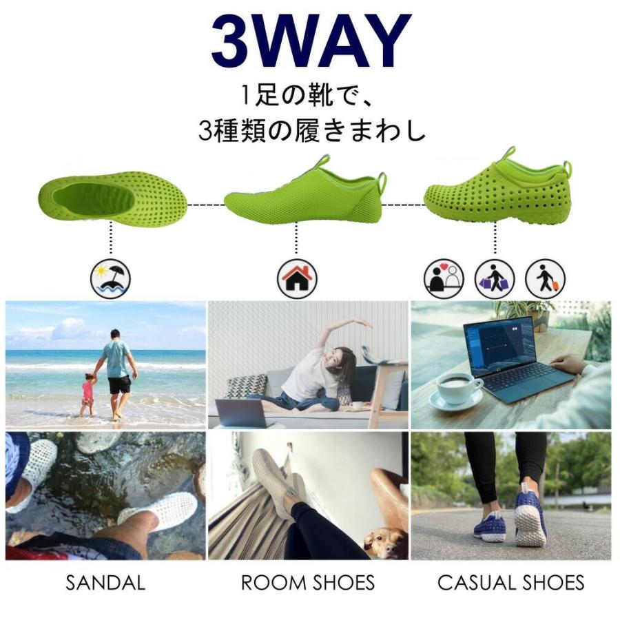 【福袋A対象商品】サンダル メンズ レディース スリッポン アクアシューズ チル ccilu 蛍光 リフレクター 夜 散歩 ナースシューズ おしゃれ 夏 夏用 軽量 | ccilu | 04