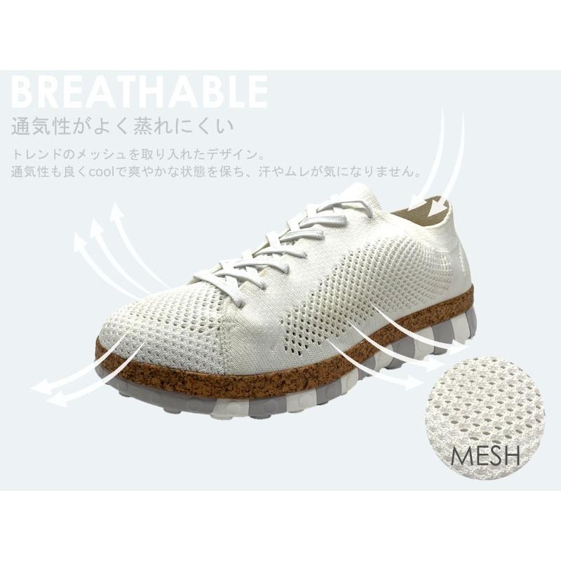 【福袋A対象商品】スニーカー メンズ おしゃれ 軽量 黒 白 足圧分散 シューズ 靴 カジュアル メッシュ 送料無料  ccilu | ccilu | 05