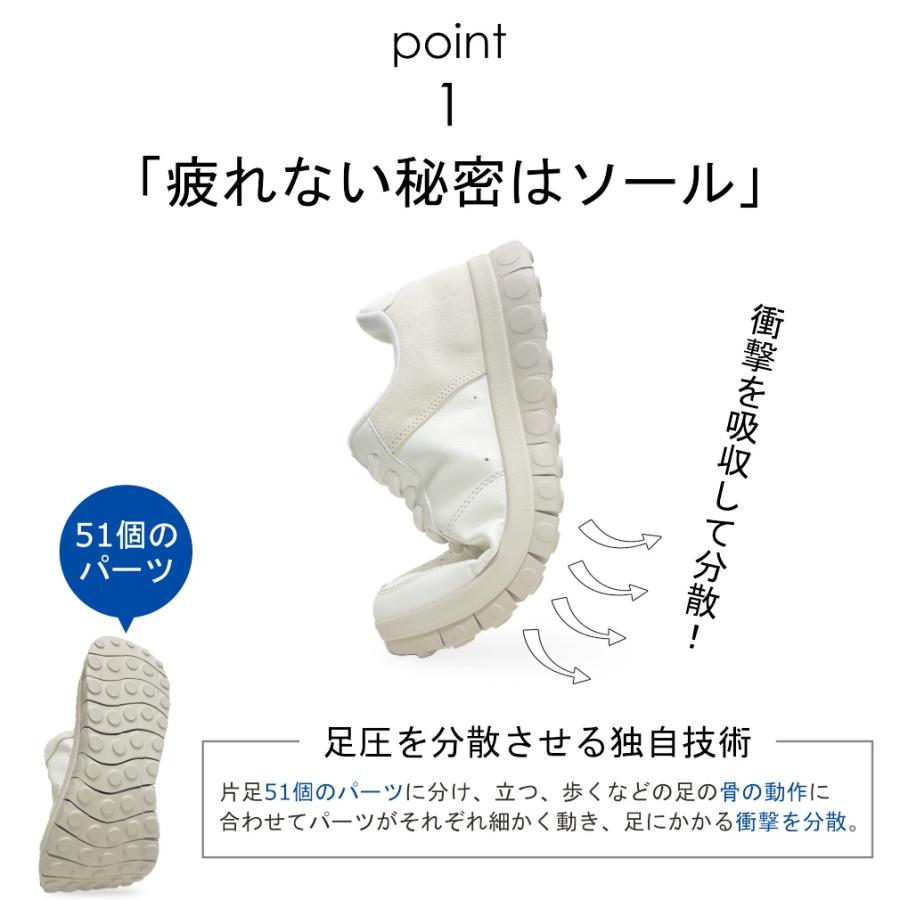 【福袋A対象商品】コンフォートシューズ レディース メンズ スニーカー 軽量 衝撃吸収 足圧分散ソール 靴 腰痛 膝痛 軽減  ccilu xp | ccilu | 05