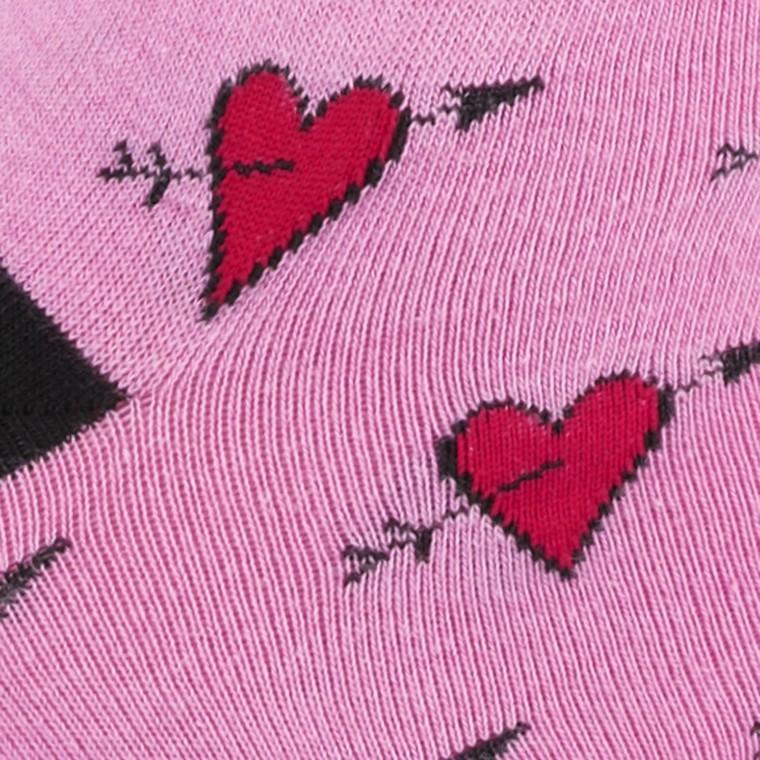SOCK it to me ハイソックス レディース 靴下 派手 ハート ピンク 総柄  