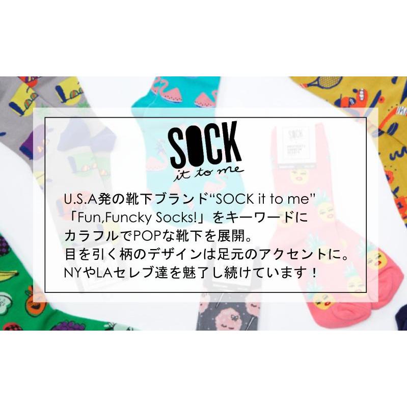 SOCK it to me ハイソックス レディース 靴下 派手 ハート ピンク 総柄