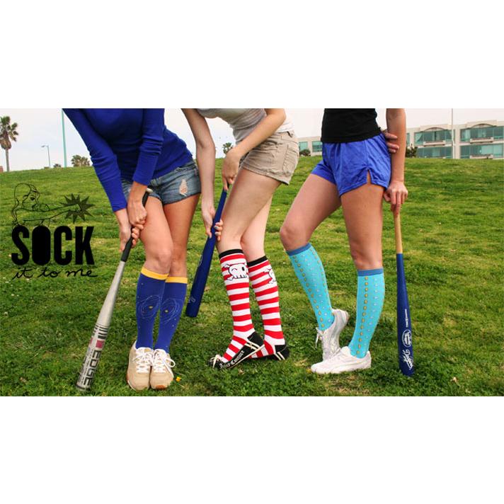 SOCK it to me ハイソックス レディース 靴下 派手 ハート ピンク 総柄