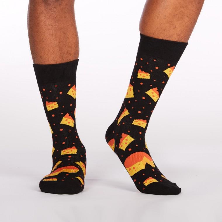 SOCK it to me ソックス メンズ 靴下 総柄 チーズ 食べ物 クルー