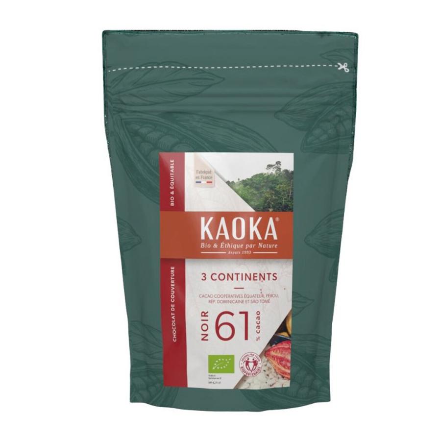 KAOKA （カオカ）有機チョコレート トロアコンチネンツ 61% 1kg×4 カオカ トロアコンチネンツ 61％ 1kg 有機チョコレート オーガニック
