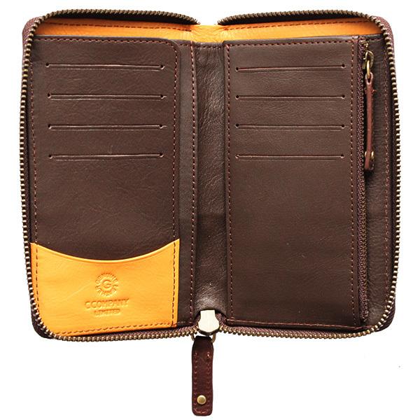財布 二つ折り財布 ラウンド財布 オーガナイザー メモパッド 革 メンズ