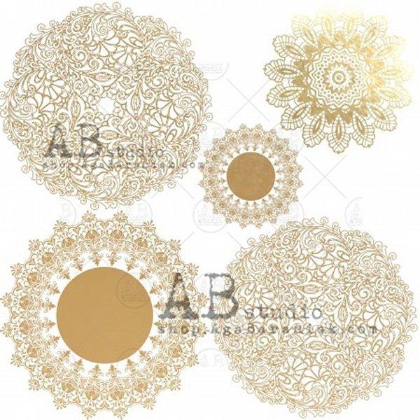 Ab Studio ポーランド 1枚売り 作品販売可能 金箔 ゴールド スクラップブッキング 12インチペーパー