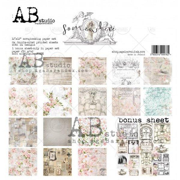 Ab Studio ポーランド 作品販売可能 スクラップブッキング 12インチペーパー Somewhere アシッドフリー 紙素材
