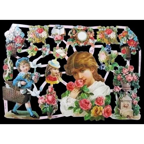 作品販売可能 ドイツ製クロモス 1シート 7231 ラメ無 コラージュ デコパージュなどのハンドメイド素材に 花 子供たち ヨーロピアン アンティーク Chromos 7231 Ccpopo シーシーポポ Yahoo 店 通販 Yahoo ショッピング