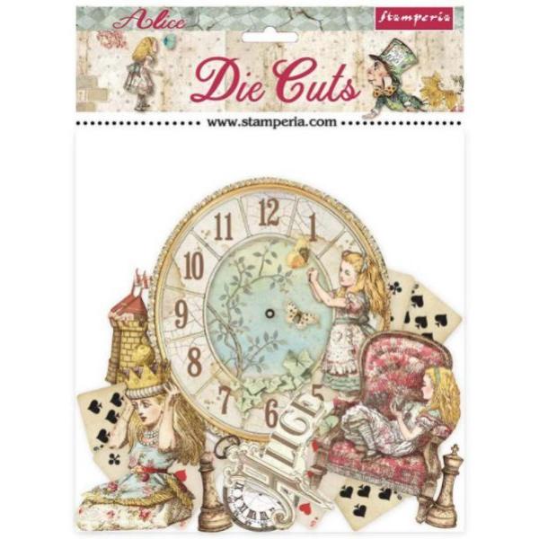 スタンペリア Stamperia ダイカットアソート アリス Alice Through The Looking Glass エンベリッシュメント 素材 Dfldc46 Segurosaurora