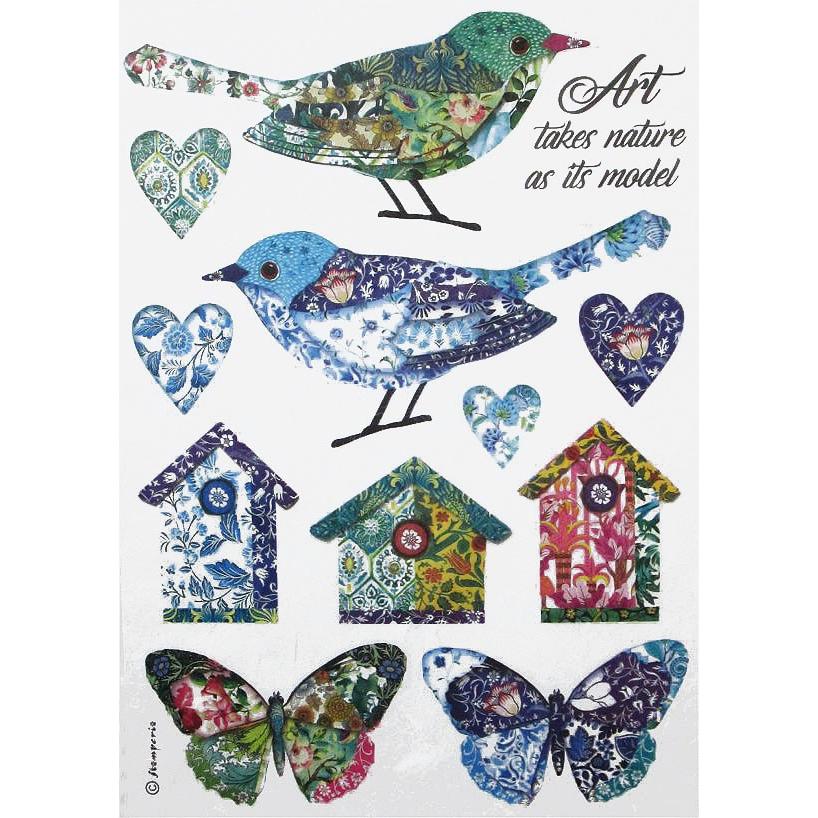 セール 登場から人気沸騰 スタンペリア Stamperia イタリア デコパージュ用ライスペーパー Rice Dfsa4297 Paper 鳥 蝶
