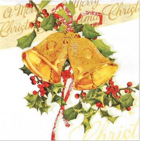 かわいいペーパーナプキン ドイツ製 Traditional Bells デコパージュ 2枚