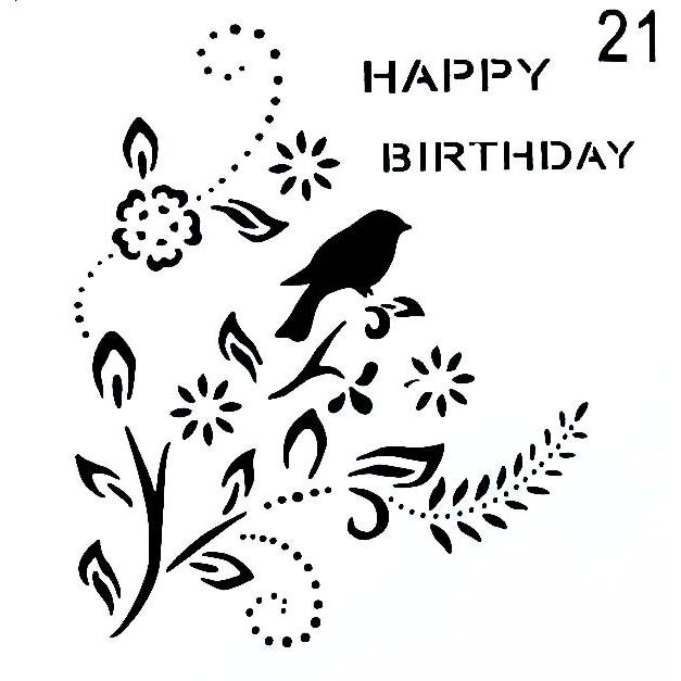 ステンシル ミニプレート デザインプレート モチーフ Stencil Pattern クラフト ペイント デコパージュ Happy Birthday Stencilmini N 21 Ccpopo シーシーポポ Yahoo 店 通販 Yahoo ショッピング