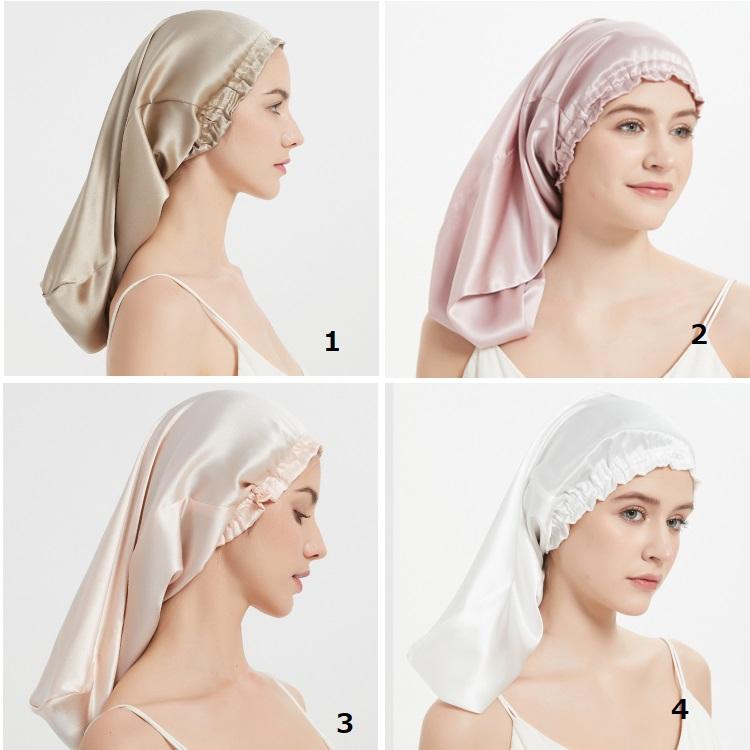 筒 シルク100％ 筒状 シルクキャップ レディース 睡眠 就寝用 帽子 女性 シルク製 髪 保湿 摩擦 ヘアケア プレゼント |  | 03