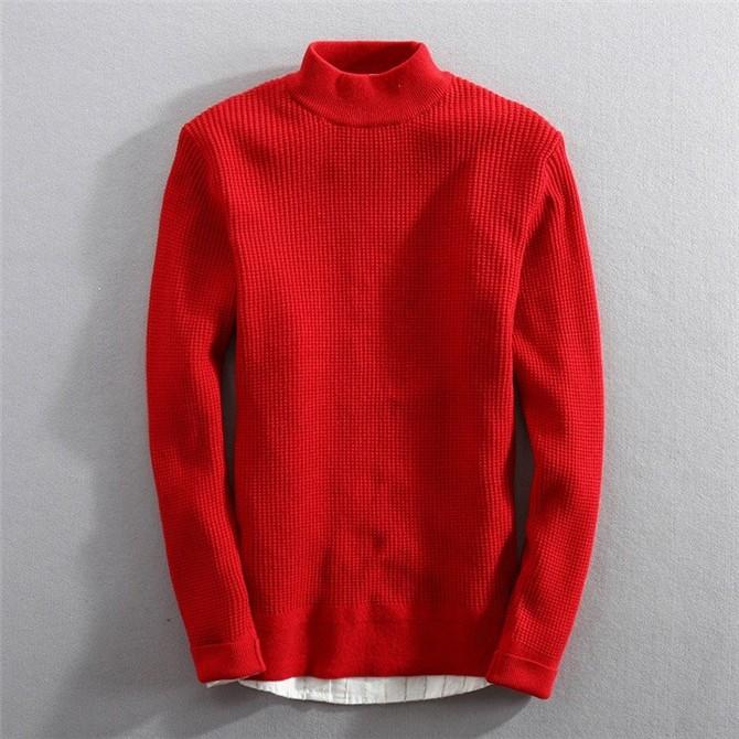 セーター メンズ ニット モックネック タイト 無地 シンプル トップス 綿100 リブニット タイト モックネック セーター Mnt 023 Mnt 023 Ccqueen 通販 Yahoo ショッピング