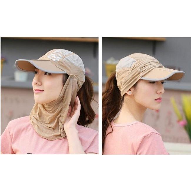 3WAYサンキャップ フェイスカバー付き帽子 日よけ帽子 マスク付き帽子 ランニング用 帽子 ゴルフ レディース UVカット 日除け 日焼け防止 紫外線カット |  | 08