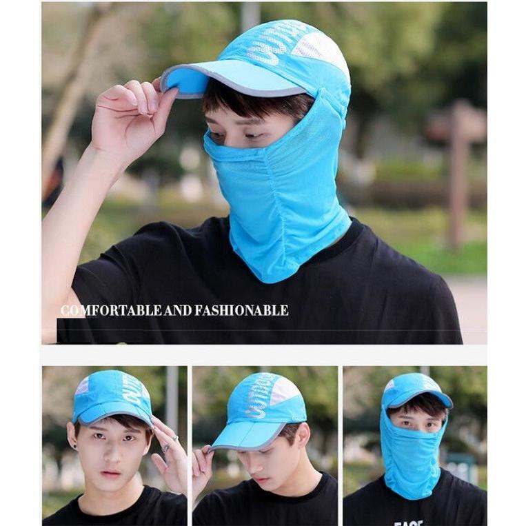 3WAYサンキャップ フェイスカバー付き帽子 日よけ帽子 マスク付き帽子 ランニング用 帽子 ゴルフ レディース UVカット 日除け 日焼け防止 紫外線カット |  | 09