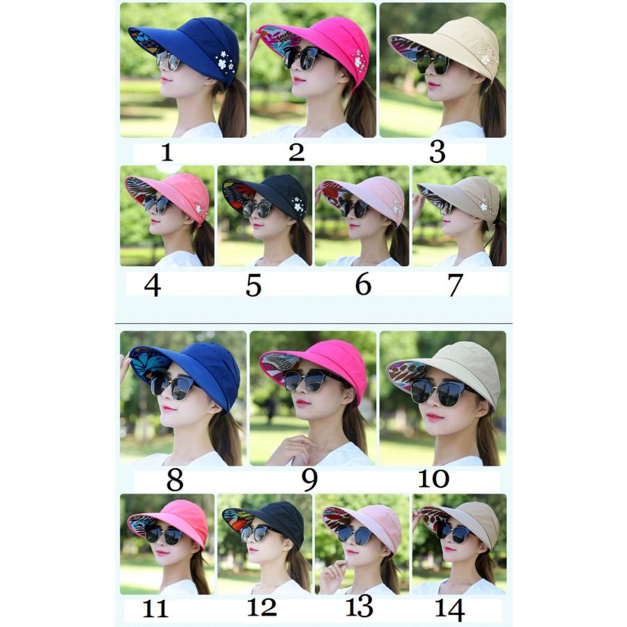 レディース帽子 uv対策 日よけ たためる 紫外線カットおしゃれ つば広 夏 折りたたみ かわいい uv サマーハット ms-059 |  | 03