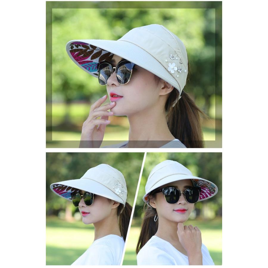 レディース帽子 uv対策 日よけ たためる 紫外線カットおしゃれ つば広 夏 折りたたみ かわいい uv サマーハット ms-059 |  | 04