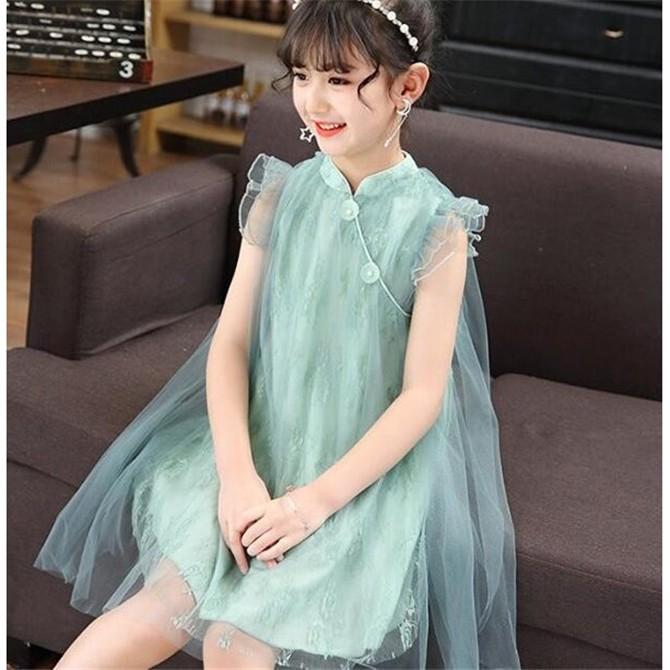 キッズ ワンピース チャイナドレス ドレス フォーマル レース ロング フレア 女の子 子供服 結婚式 ピアノ発表会 入学式 春夏 110 160cm Vb 021 Vb 021 Ccqueen 通販 Yahoo ショッピング