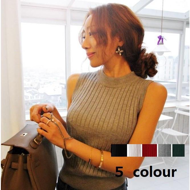 春 新作 トレンド レディースファッション ノースリーブ ボトルネック ニット セーター レディース トップス 大きいサイズ 体型カバー Wnt 027 Wnt 027 Ccqueen 通販 Yahoo ショッピング