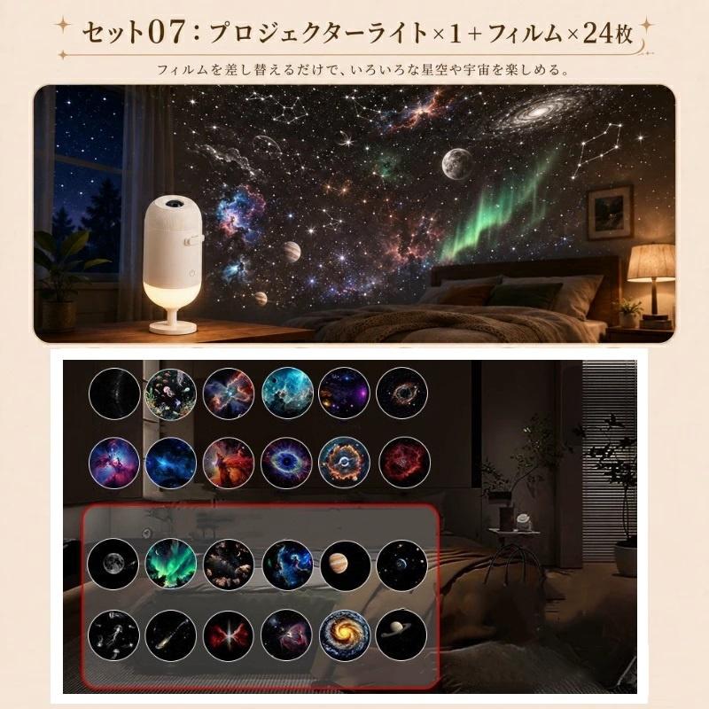 星空ライト ナイトライト 星空ライトアップ 360回転 USB接続 雰囲気