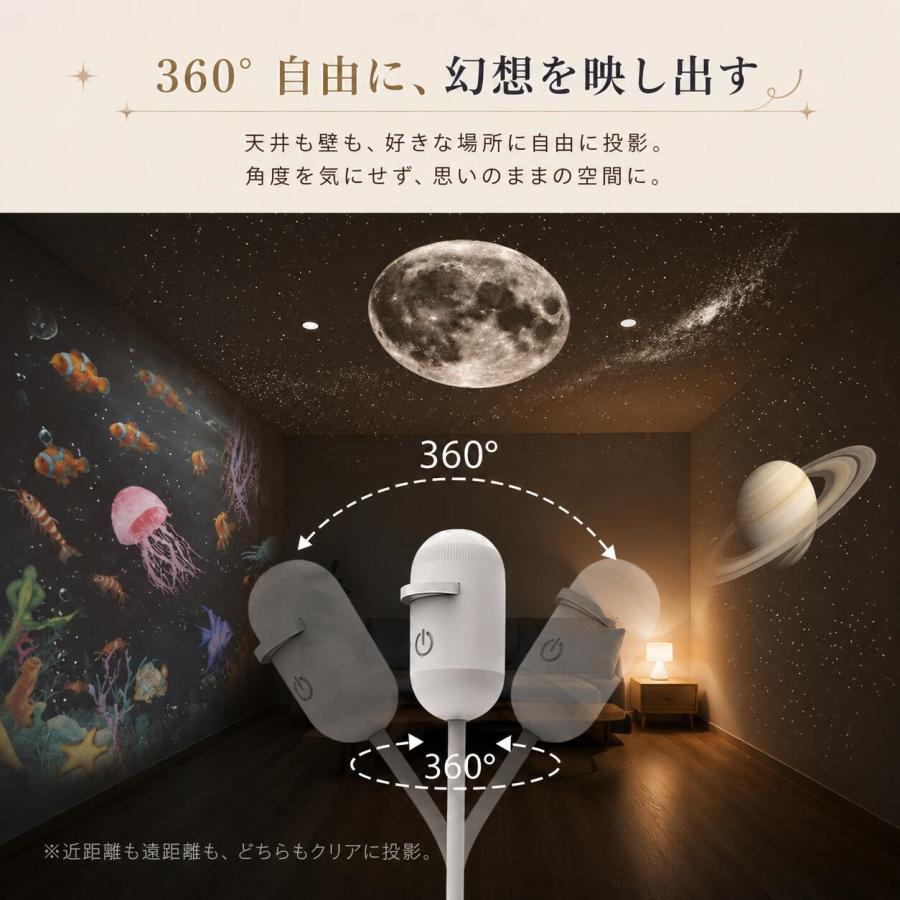 星空ライト ナイトライト 星空ライトアップ 360回転 USB接続 雰囲気