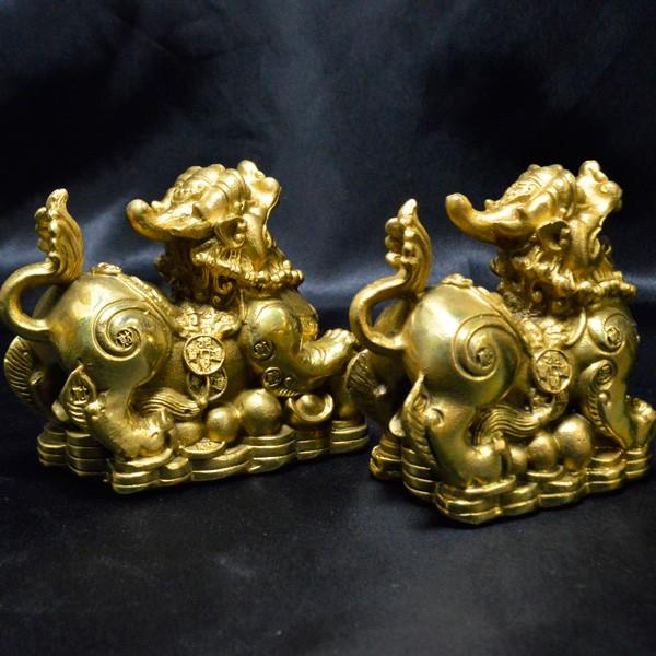 神獣 財神 豼貅（ひきゅう） 雌雄ペアセット  置き物サイズ：約78〜85×34〜40×高さ約66〜67mm 重さ：約277〜352g レディース メンズ 【メール便不可】 |  | 03