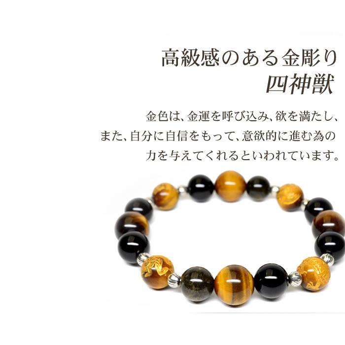 パワーストーン ブレスレット 四神 男の強運ブレス タイガーアイ