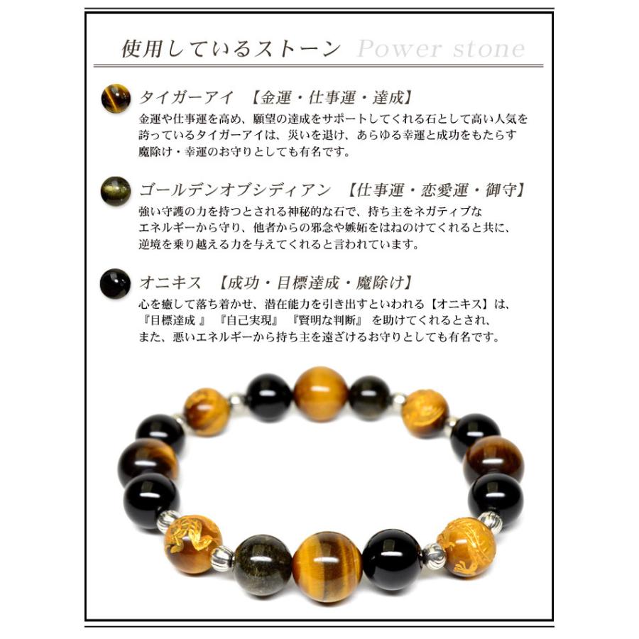 パワーストーン ブレスレット 四神 男の強運ブレス タイガーアイ