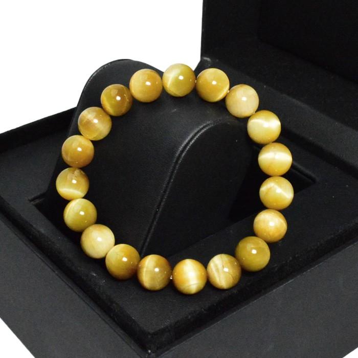 パワーストーン ブレスレット 南アフリカ共和国産 AAAA ゴールデンタイガーアイ 10mm玉 天然石 |  | 02