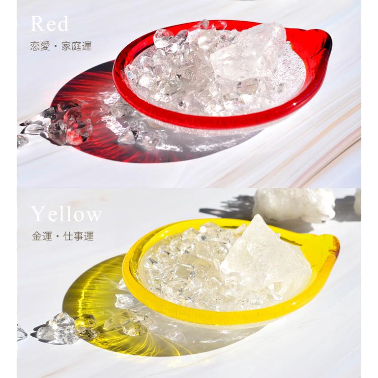 パワーストーン 置き物 琉球ガラス 泡皿 浄化セット 5A水晶さざれ石 約