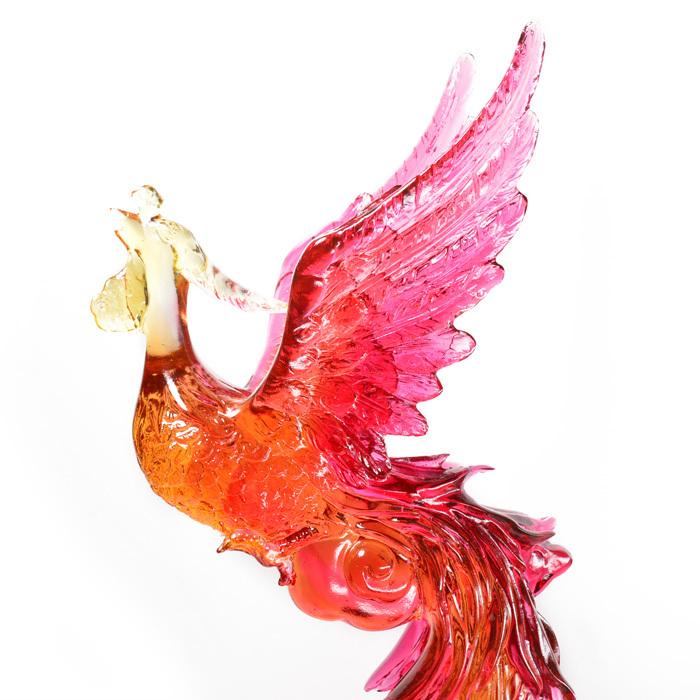 パワーストーン 置き物 溶錬水晶 鳳凰 天然石 : 天然石 パワーストーン