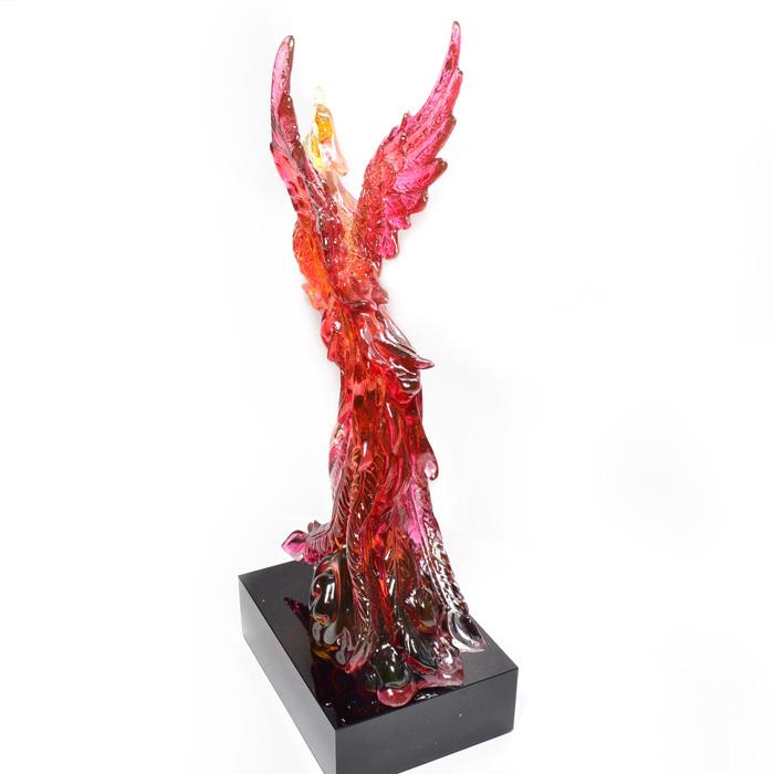 パワーストーン 置き物 溶錬水晶 鳳凰 天然石 : 天然石 パワーストーン