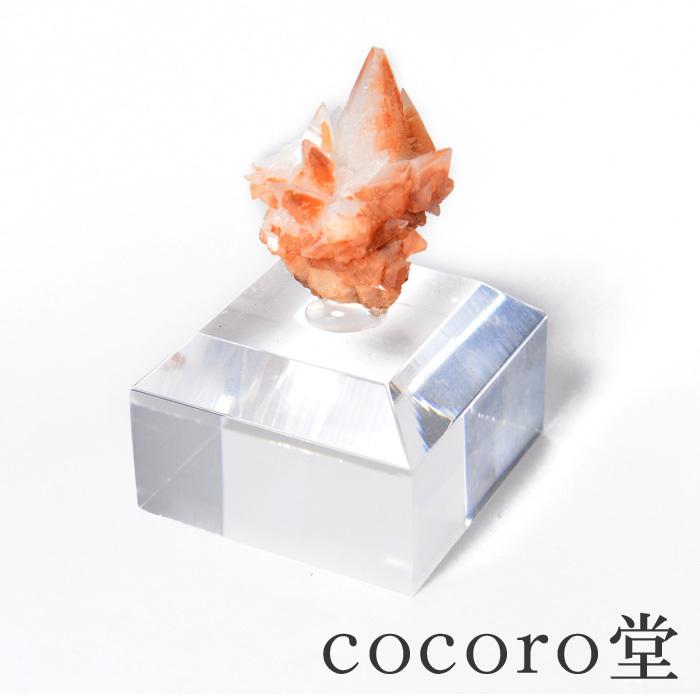 パワーストーン 置き物 中国 湖北省産 カルサイト 原石 ※クリア台付き 天然石