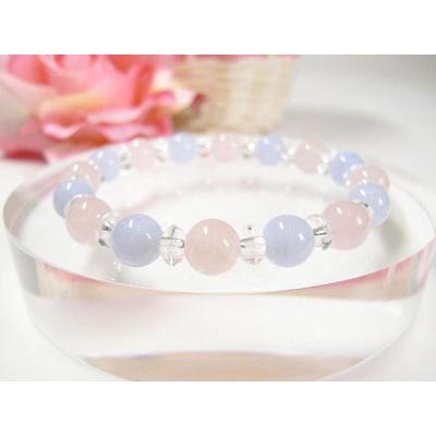 パワーストーン ブレスレット ローズクォーツ ブルーレース 天然石
