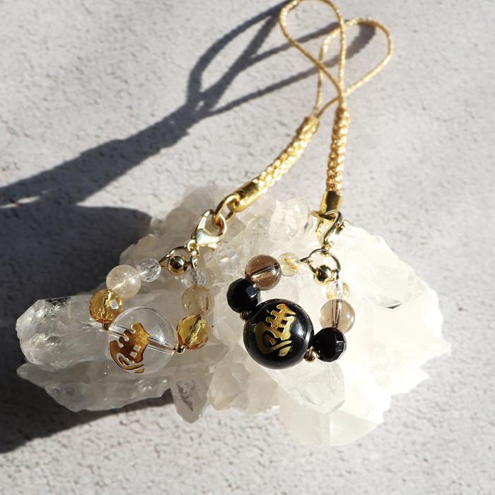 パワーストーン ストラップ 金の左馬 馬蹄デザイン ※選べる2種類 天然石 |  | 01