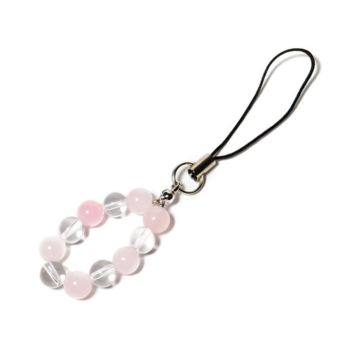 パワーストーン ストラップ ローズクォーツ 水晶 天然石 |  | 01