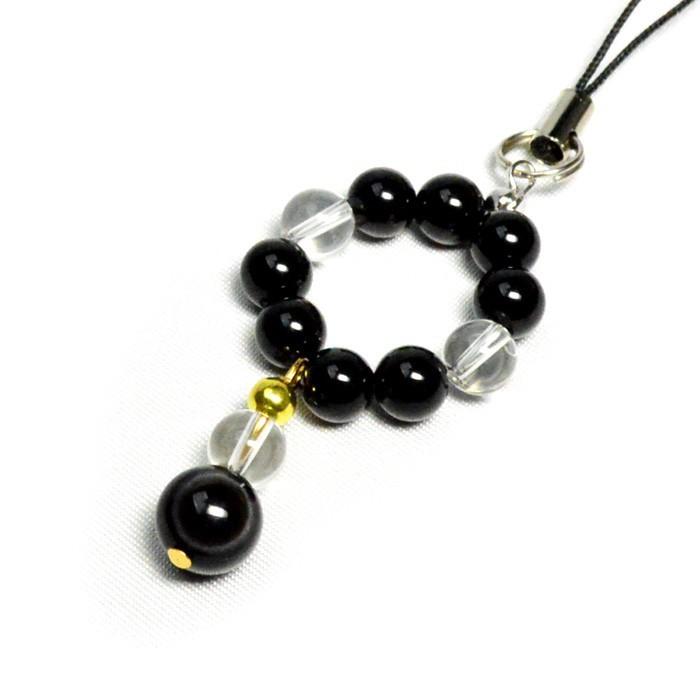 天然石 パワーストーン 厄除け ブレスレット ストラップ セット オニキス 天眼石 水晶 メール便送料無料 |  | 01