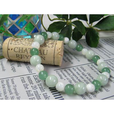 パワーストーンブレスレット アベンチュリン 翡翠 マザーオブパール