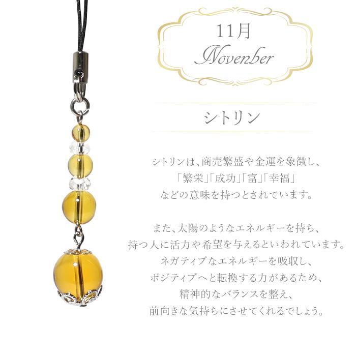 パワーストーン ストラップ 選べる12種類 誕生石 水晶 シトリン アメジスト 天然石 |  | 13
