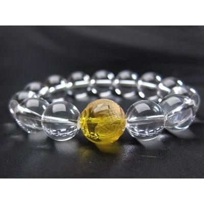 パワーストーン ブレスレット シトリン 五爪龍模様入り 水晶 天然石 