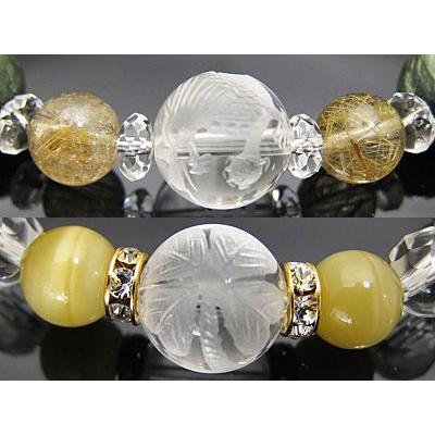 タイチンルチルクォーツゴールドブレスレット水晶開運商売繁盛伊勢神宮