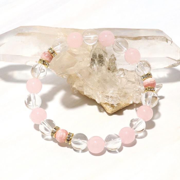 パワーストーン ブレスレット ローズクォーツ インカローズ  水晶 天然石 |  | 07