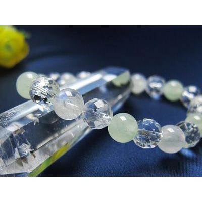 パワーストーン ブレスレット ブルームーンストーン プレーナイト 水晶 天然石