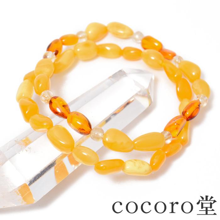 送料無料 アンバー 琥珀 ブレスレット ルチルクォーツ パワーストーン 天然石 | 