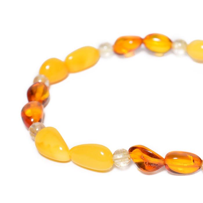 送料無料 アンバー 琥珀 ブレスレット ルチルクォーツ パワーストーン 天然石 |  | 02