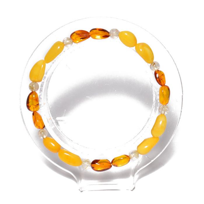 送料無料 アンバー 琥珀 ブレスレット ルチルクォーツ パワーストーン 天然石 |  | 03