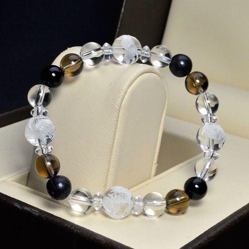 数量限定入荷 上質・四神彫り水晶使用 霊峰 富士 溶岩石 ブレスレット世界文化遺産 富士溶岩石 ブレスレット メール便不可 |  | 02