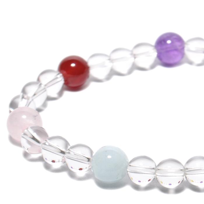 70%OFF 期間限定 パワーストーン ブレスレット 厄除け 七色 水晶 シトリン アメジスト 翡翠 天然石 メール便送料無料 |  | 01