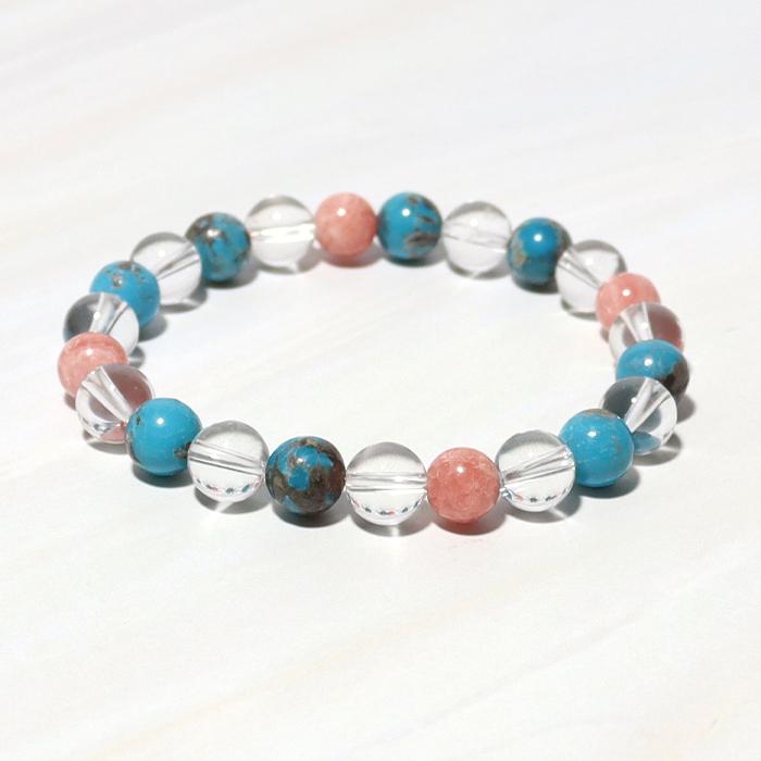 パワーストーン ブレスレット ターコイズ インカローズ 水晶 天然石 |  | 03